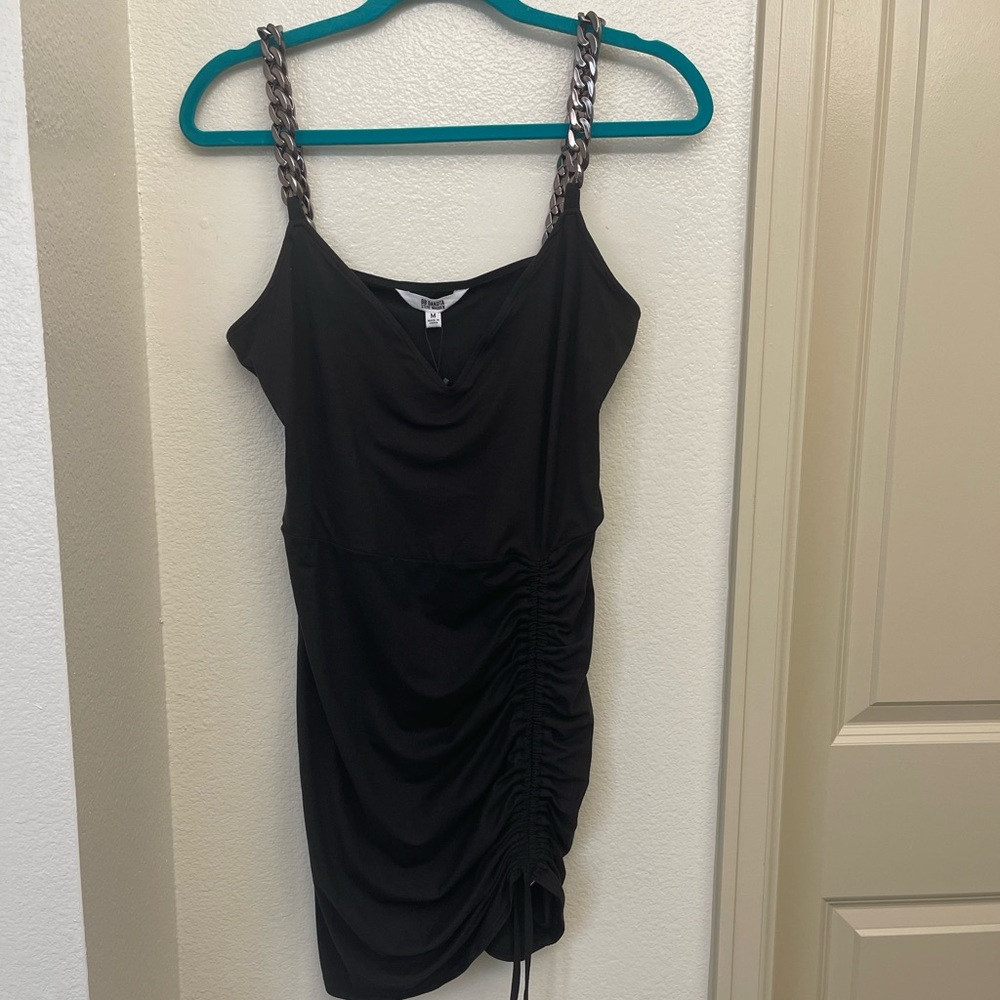 BB Dakota by Steve Madden Ruched Chain detail dress